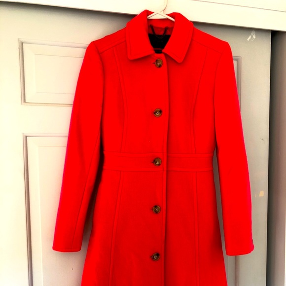 J. Crew Jackets & Blazers - J.Crew Double Cloth Italian Wool Lady Day Coat orange